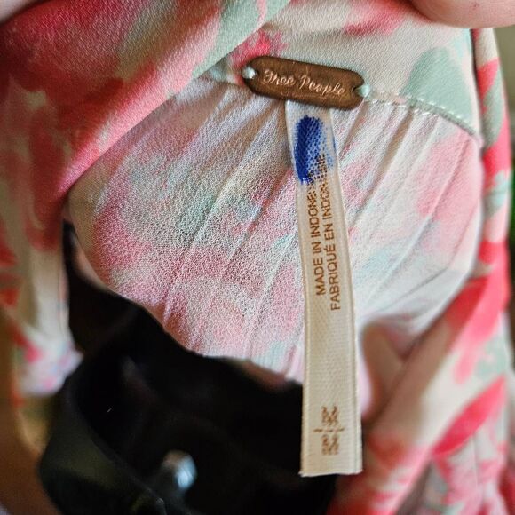 Free People Bad At Love Sheer Button Up Blouse - Picture 8 of 8